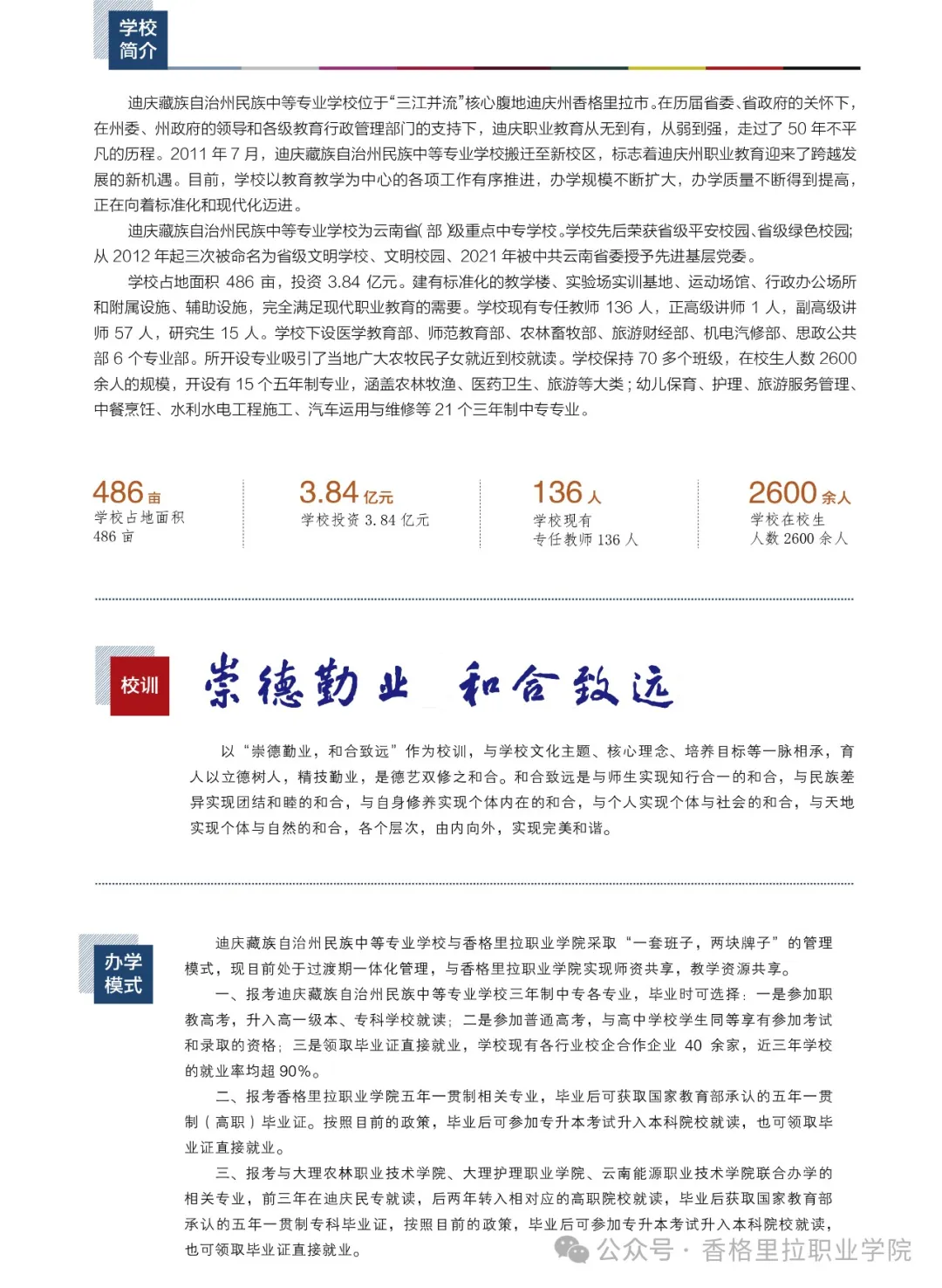letou米兰国际赞助 迪庆藏族自治州民族中等专业学校2024年招生简章（中职）(图2)